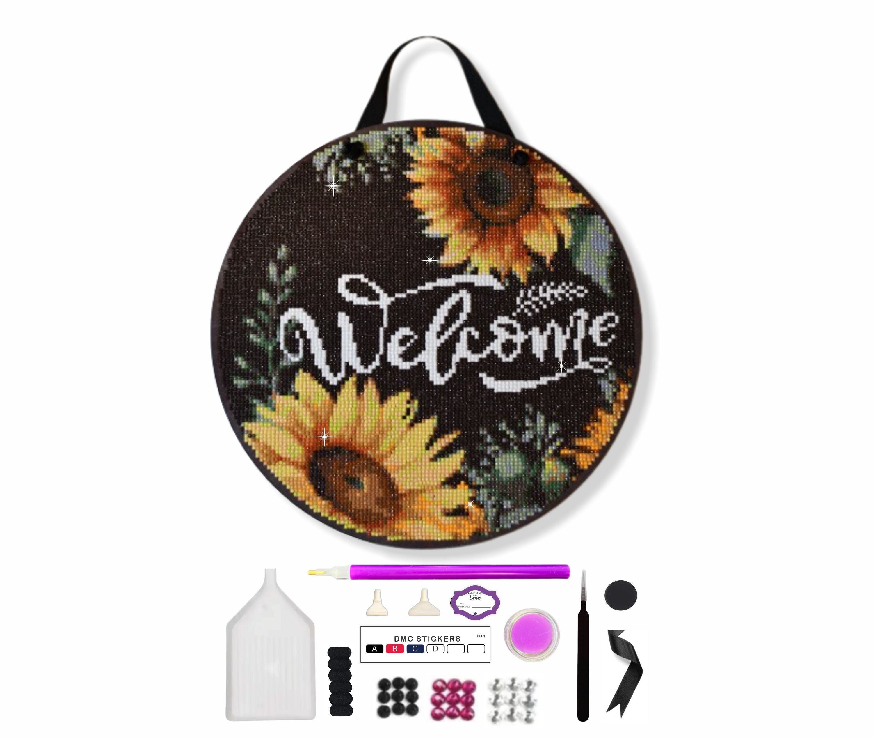 Sunflower Welcome Sign Diamond Painting Kit
