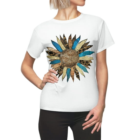 Sunflower Western White Women's AOP Cut & Sew Tee