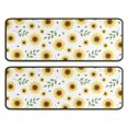 thumbnail image 1 of Sunflower White Pattern Anti Fatigue Kitchen Rugs Set Of 2, Non Slip Washable Decorative Floor Mats for Sink Laundry and Home Use, 17"x47", 1 of 5
