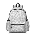 thumbnail image 1 of Sunflower White Pattern Cute School Backpack with Padded Back and Adjustable Shoulder Straps 13.4"x11"x4.7", 1 of 5