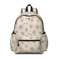 thumbnail image 1 of Sunflower White Pattern Cute School Backpack with Padded Back and Adjustable Shoulder Straps 13.4"x11"x4.7", 1 of 5