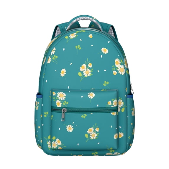 "Sunflower & Wildflower Backpack for Women - Large Capacity College Backpack, Water-Resistant, Trendy Floral Pattern, Comfortable Carry"