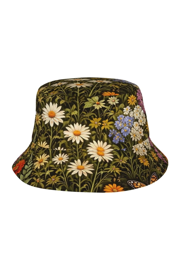 Sunflower Wildflower Garde Fisherman's Hat Lightweight and Breathable Sun Hat Suitable for Both Men and Women