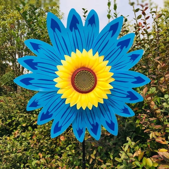 Colorful Sunflower Windmill Sunflower Windmill - Garden Lawn Decoration outside The Yard ind Spinners for Yard and Garden Lawn Patio Decor