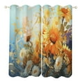 thumbnail image 1 of Sunflower Window Curtain Panels Grommet Blackout Curtains Blackout Curtains for Living Room, 1 of 7