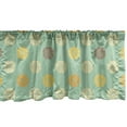 thumbnail image 1 of Sunflower Window Valance, Repetitive Meadow Flower Rustic Countryside Flair, Curtain Valance for Kitchen Bedroom Decor with Rod Pocket, 54" X 18", Almond Green Multicolor, by Ambesonne, 1 of 2