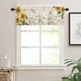 thumbnail image 1 of Sunflower Window Valances for Kitchen, Summer Pastoral Plant Bee Vintage Rod Pocket Valances Windows Treatments Curtains for Living Room Bathroom Bedroom Decoration 54" x 18", 1 of 8