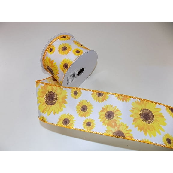 Sunflower Wired Ribbon 2.5" X 10'