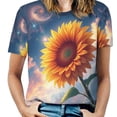 thumbnail image 1 of Sunflower Women T-Shirt Classic O Neck T-Shirts Short-Sleeve Trendy Animal Print Design Tshirt Casual Clothing, 1 of 5