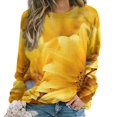 thumbnail image 1 of Sunflower Women's Floral Printed Sweatshirt Long Sleeve Crewneck Casual Loose Vintage Graphic Pullover Tops, 1 of 7