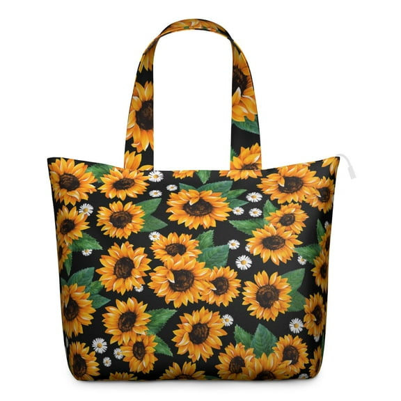Sunflower Women's Large Weekend Travel Bag Moving Canvas Handbag Thick Double Layer Beach Weekend Travel Unisex Hospital Maternity Delivery with Toiletry Waterproof