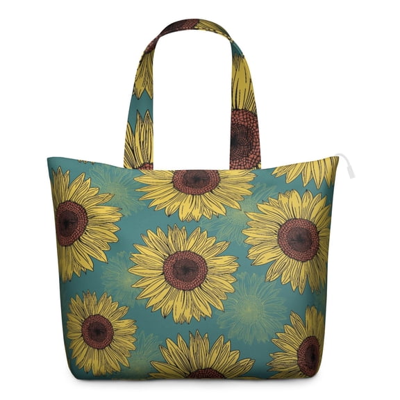 Sunflower Women's Large Weekend Travel Bag Moving Canvas Handbag Thick Double Layer Beach Weekend Travel Unisex Hospital Maternity Delivery with Toiletry Waterproof