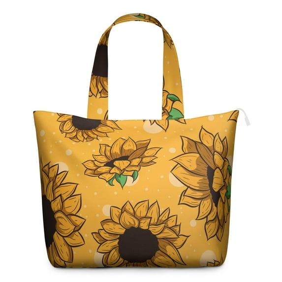 Sunflower Women's Large Weekend Travel Bag Moving Canvas Handbag Thick Double Layer Beach Weekend Travel Unisex Hospital Maternity Delivery with Toiletry Waterproof