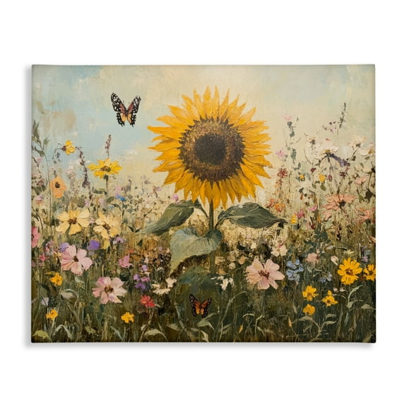 Stupell Industries Sunflower Wonder Summer Meadow Canvas Wall Art, design by Petal Prints Design