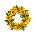 thumbnail image 1 of Sunflower Wreath for Front Door 16 inch - Fall Wreaths for Front Door Outside - Handcraft Wreath - Autumn Wreath - Sunflower Decor -Fall Artificial Flowers - Front Door Decor, 1 of 9