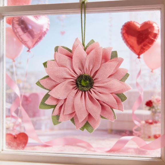 Sunflower Wreath for Front Door Outside, Artificial Blue Burlap Sunflower Wall Hanging Decor Perfect for Bee Festival Welcome Sign, Rustic Garland, and Outdoor Festival Home Decoration