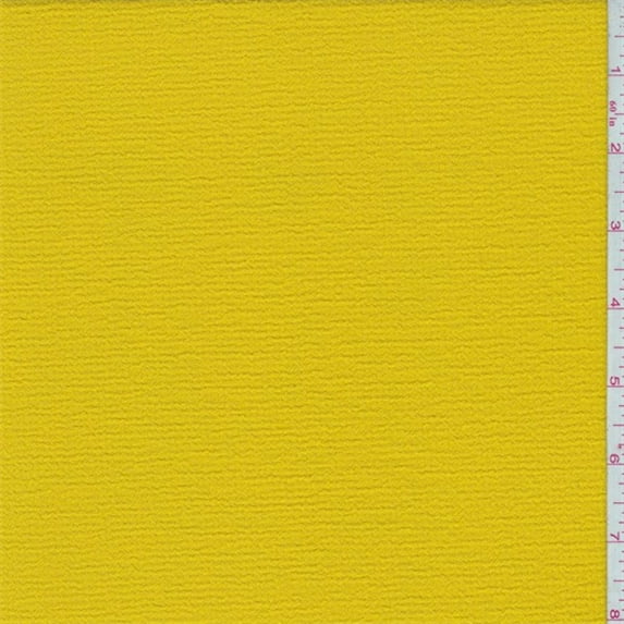 Sunflower Yellow Crepe Knit, Fabric By the Yard