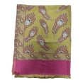 thumbnail image 1 of Sunflower Yellow Modal Scarves for Women Long Soft Wraps with Beautiful prints of Peacock Feathers Unique Accessory for Summer/Spring, 1 of 3