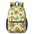 thumbnail image 1 of Sunflower Yellow Pattern 17" Waterproof Oxford School Backpacks for Teens, S-Shape Padded Straps, for School, Travel, Hiking, Camping, 1 of 5