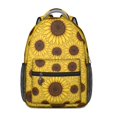 thumbnail image 1 of Sunflower Yellow Pattern Backpack for School, Cute School Bag with Adjustable Shoulder Straps and Padded Back, 15.3"x11"x6.7", 1 of 4
