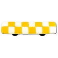 thumbnail image 1 of Sunflower Yellow & White Rectangle Glass Cabinet Pull - Aluminum Post, 1 of 1