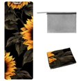 thumbnail image 1 of Sunflower Yoga Mat Towel with Feature, Storage Bag, 72.8"x26.8" - Yoga, Pilates, Fitness, Gym Towel, 1 of 6