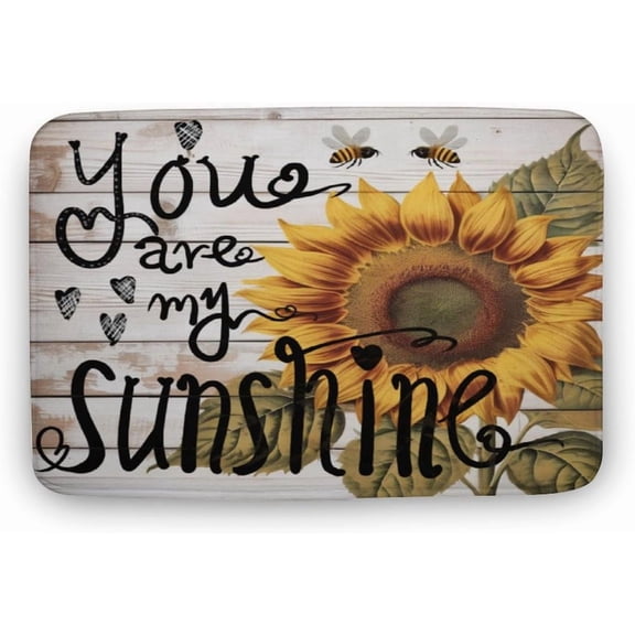 Sunflower You are My Sunshine Bath Mat for Bathroom, Bathroom Mats Rugs No Slip,Washable Cover Floor Rug Carpets Floor Mat Bathroom Decorations 20x32 Inches - A008