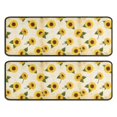 thumbnail image 1 of Sunflower and Bee Pink Pattern Anti Fatigue Kitchen Rugs Set Of 2, Non Slip Washable Decorative Floor Mats for Sink Laundry and Home Use, 17"x47", 1 of 5