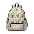 thumbnail image 1 of Sunflower and Bucket White Pattern Backpack for School, Cute School Bag with Adjustable Shoulder Straps and Padded Back, 13.4"x11"x4.7", 1 of 5