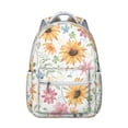 thumbnail image 1 of Sunflower and Butterfly Design School Backpack for Students Durable and Adjustable Strap Backpack with Artistic Yellow Floral Pattern, 1 of 6
