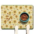 thumbnail image 1 of Sunflower and Butterfly Pet Placemat - Non-Slip Waterproof Dog Food Spill Mat with Vintage Artistic Theme, 1 of 7
