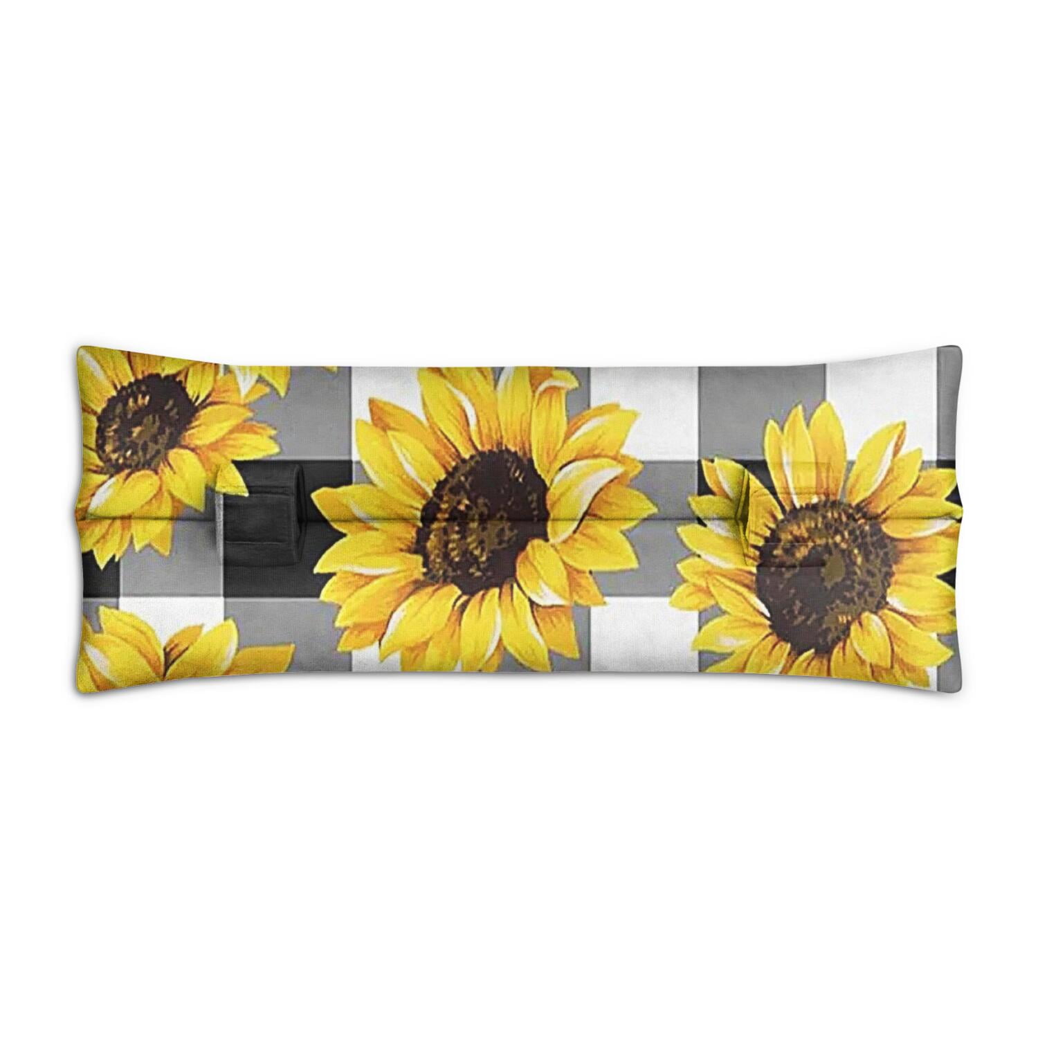 Sunflower and Butterfly Print Seatbelt Pillow - Plush Mastectomy Car Cushion - Boho Floral Design for Post Surgery Comfort - Women's Gift Idea