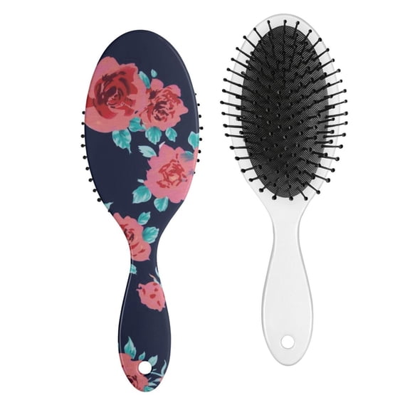 Sunflower and Daisy Hair Brush, Botanical Garden Print Detangling Brush with Tropical Floral Pattern, Suitable for Daily Hair Care