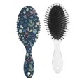 thumbnail image 1 of Sunflower and Daisy Hair Brush, Vintage Botanical Print Detangling Paddle Brush with Tropical Floral Pattern, 1 of 8