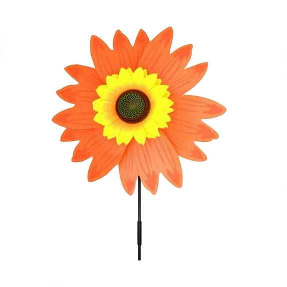 Sunflower 𝐋awn 𝐏inwheels Wind 𝐒pinners Large Windmill 𝐏inwheel for Garden,Yard, Party Outdoor Decor (Sunflower Pinwheels)