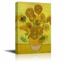 Sunflower by Van Gogh Giclee Canvas Prints Wrapped Gallery Wall Art | Stretched and Framed Ready to Hang - 24" x 36"