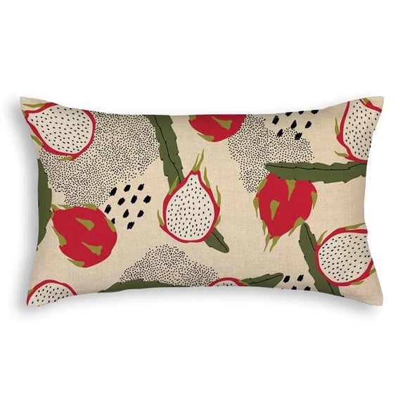 Sunflower cotton cushion cover 30x50cm leaf flower pillowcase sofa home decoration tassel rose