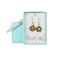 thumbnail image 1 of Sunflower earrings in gold toned metal. Sunflower earrings. Sunflower gifts. Sunflower Jewelry. Sunflower charm. Sunflower earrings, 1 of 6