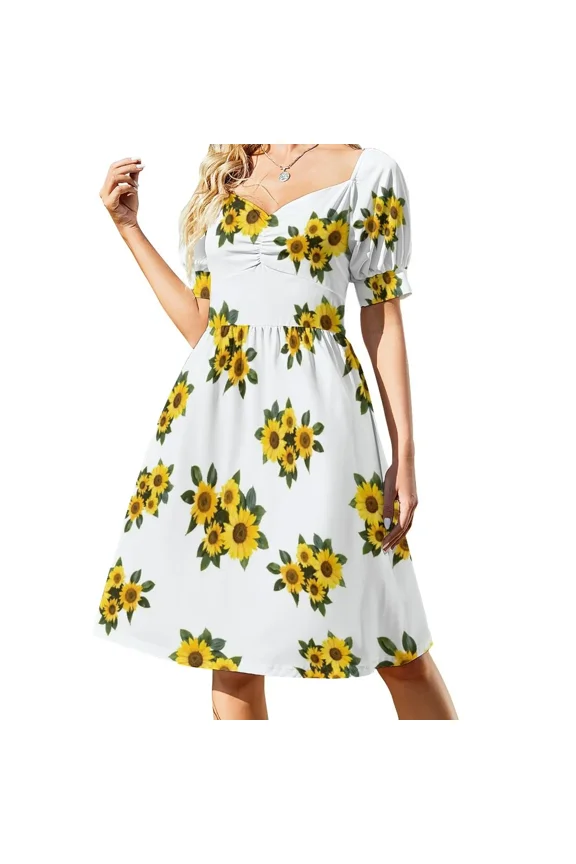 Sunflower lovely Sleeveless Dress elegant evening dresses for women 2024 dress for woman