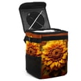 thumbnail image 1 of Sunflower seamless printing Foldable Car Garbage Can with Lid - Leak-proof Mini Trash Can, Hanging Storage Bag for Auto, 1 of 6