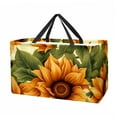 thumbnail image 1 of Sunflower seamless printing Large Shopping Basket Oxford Cloth Picnic Basket Cube Organizer Foldable Bag, 1 of 7