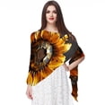 thumbnail image 1 of Sunflower seamless printing Light and Breathable Chiffon Yarn Silk scarf for Women, Translucent 180*73 Size - Elegant Head Scarf for All Seasons, 1 of 6