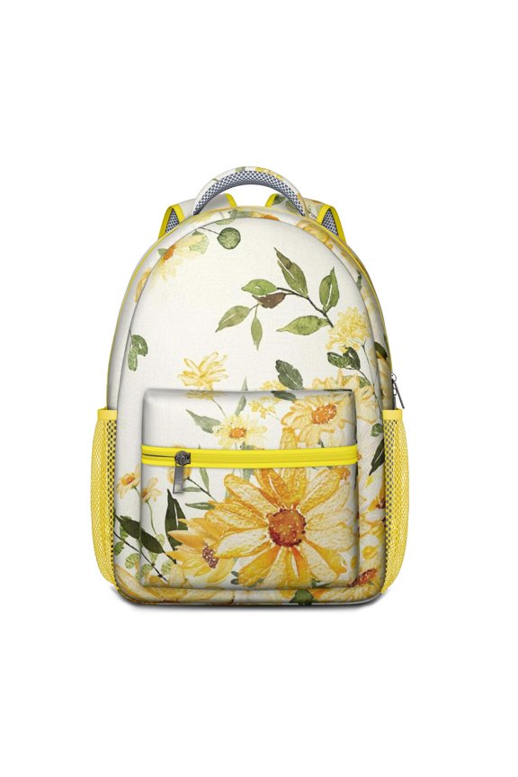 Sunflower with Inspirational Quote Backpack - Waterproof & Ergonomic Student Bookbag for Daily Use