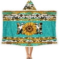 thumbnail image 1 of SunflowerMom Pattern Hooded Blanket 47"x70" for SunflowerMom Lover, 1 of 6