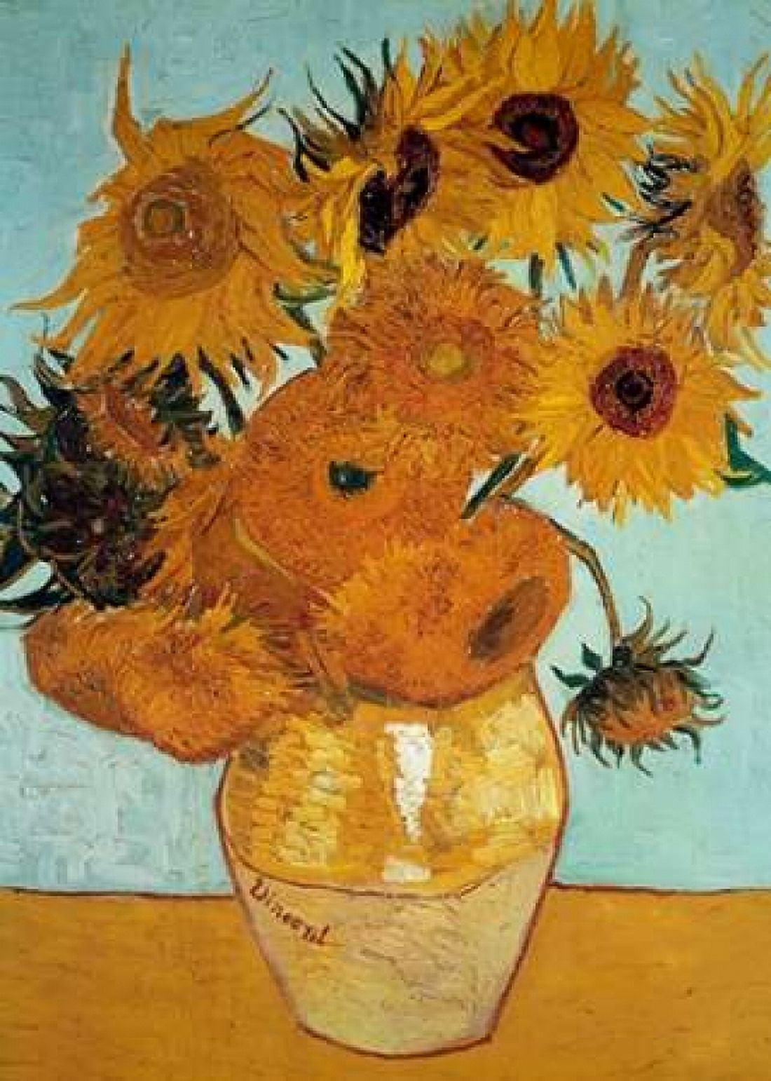 Sunflowers 1888 - 3 Canvas Art - Vincent Van Gogh (20 x 28)