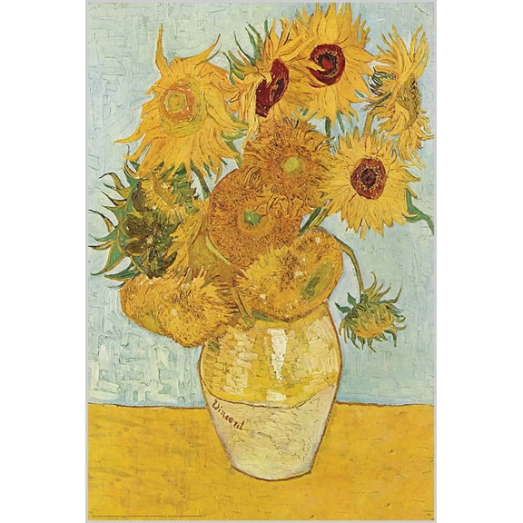 Sunflowers 1888 by Vincent Van Gogh Art Print Laminated Poster 24x36 inches