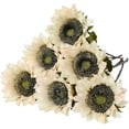 thumbnail image 1 of Sunflowers Artificial Flowers 6PCS Long Stem Silk Fall Flowers Realistic Fake Sunflowers Bouquets for Wedding Centerpieces Office Home Garden Halloween Decor（Navy Blue）, 1 of 5