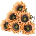 thumbnail image 1 of Sunflowers Artificial Flowers 6PCS Long Stem Silk Fall Flowers Realistic Fake Sunflowers Bouquets for Wedding Centerpieces Office Home Garden Halloween Decor（Navy Blue）, 1 of 5