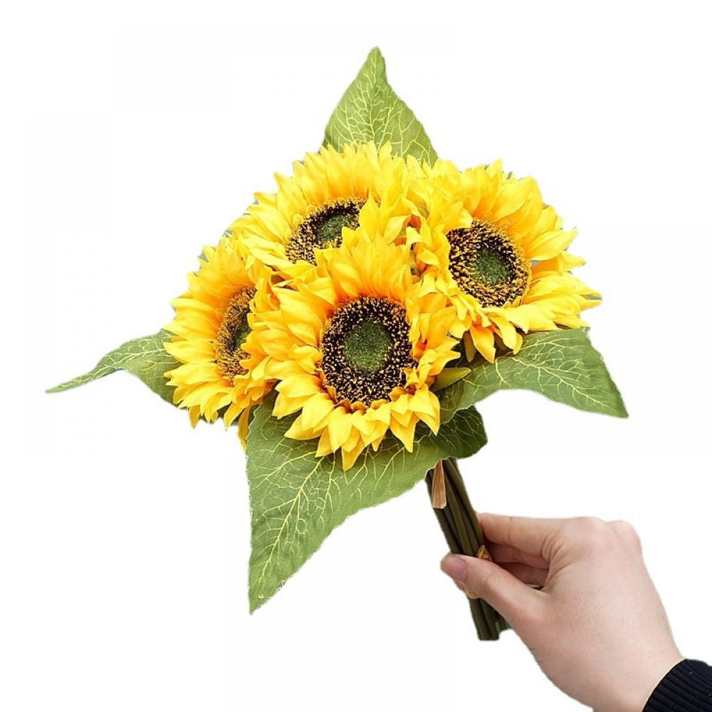 Sunflowers Artificial Flowers Bouquet for Home Decoration Wedding Decor
