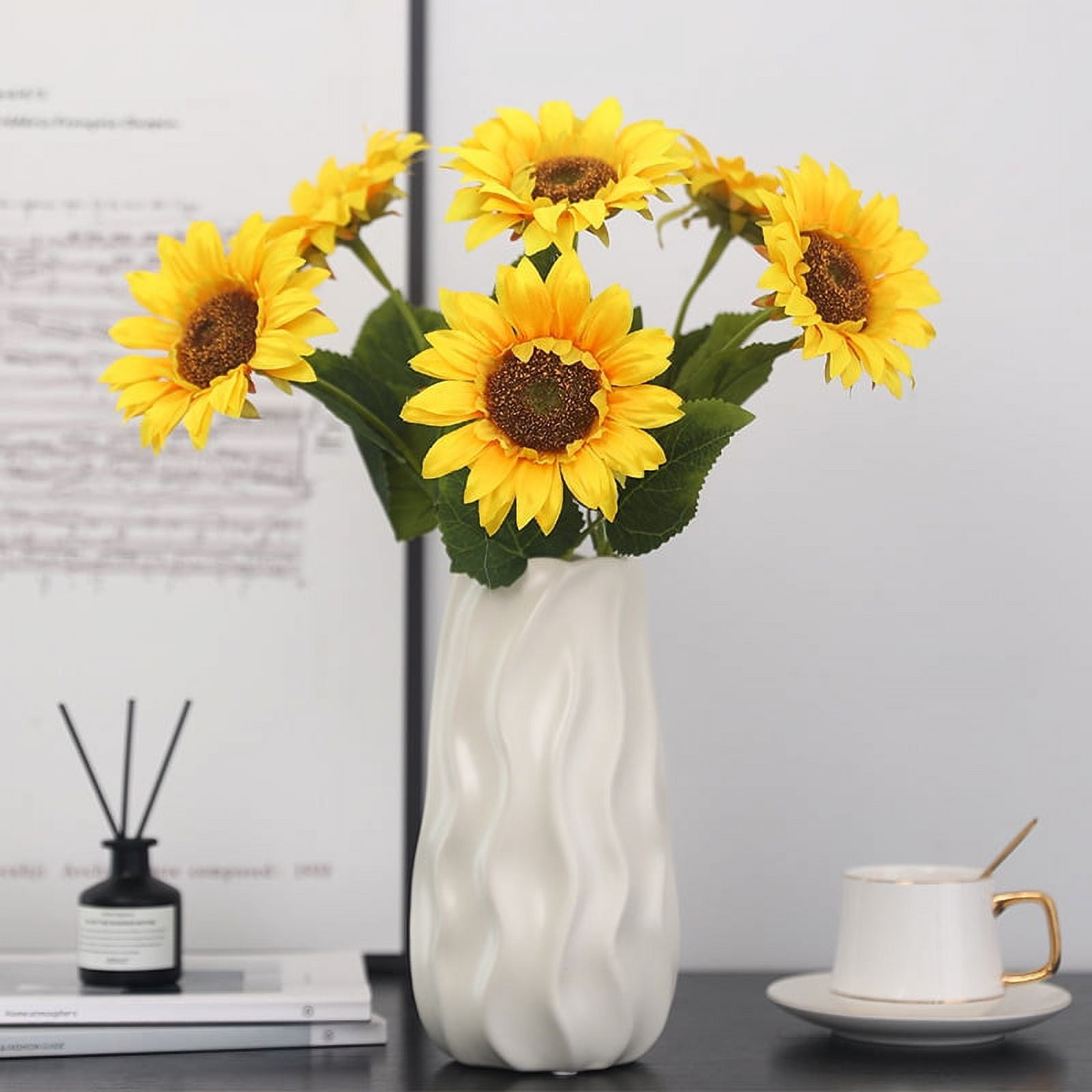 Sunflowers Artificial Flowers with Long Stem Fake Sunflowers Bulk Fall